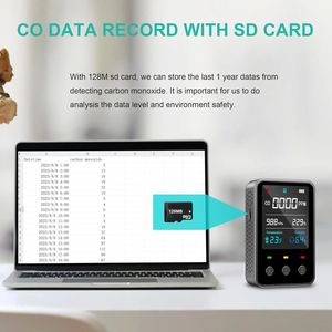 2025 אוויר חיצוני נייד ומקורה צג פחמן חד חמצני עם אזעקת עשן וגלאי גז - Product Image 4