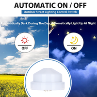Sensor Fotoeléctrico CNRIYA con Enchufe IP65/IP54 105-135V, Interruptores Inductivos con Bloqueo Giratorio para Luces LED de Calle Día/Noche