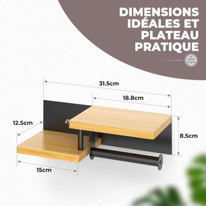 <span class=keywords><strong>Porte</strong></span>-<span class=keywords><strong>papier</strong></span> <span class=keywords><strong>toilette</strong></span> mural en bois de <span class=keywords><strong>bambou</strong></span> [sans perçage] |   <span class=keywords><strong>Porte</strong></span>-<span class=keywords><strong>papier</strong></span> <span class=keywords><strong>toilette</strong></span> de haute qualité avec étagères - Product Image 5