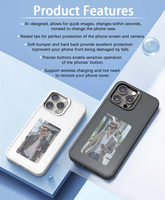 Étui de téléphone NFC à motif DIY avec encre électronique pour iPhone 13-16 Series, transmission sans fil, affichage quadricolore, coque de protection antichoc