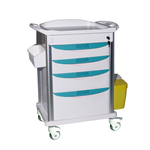 Chariot de transport en ABS épaissi avec roulettes silencieuses pour médicaments ; chariot à main en plastique durable. - Product Image 2