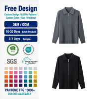Maßgefertigte Herren-Strickjacke mit 30% Wollanteil, Polokragen, Reißverschluss, Antistatisch, Maschinenwäschbar, OEM ODM Quellfabrik, Private Label