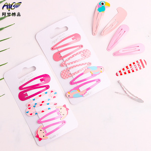 Venta caliente coreano Ins Internet Celebrity Children's Hair Cartoon Print BB Simple Fashion Side Clips - Product Image 4