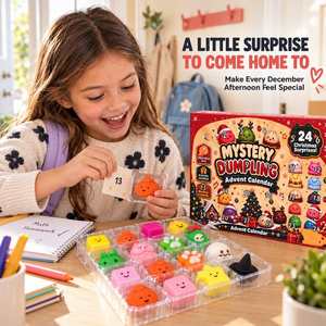 Soft Plastic Birthday Advent Calendar Dumpling Squishy Blind <b>Box</b> Flexible Squeeze Non-Toxic Sensory <b>Fidget</b> Stress Relief Toy <b>Set</b> - Product Image 4