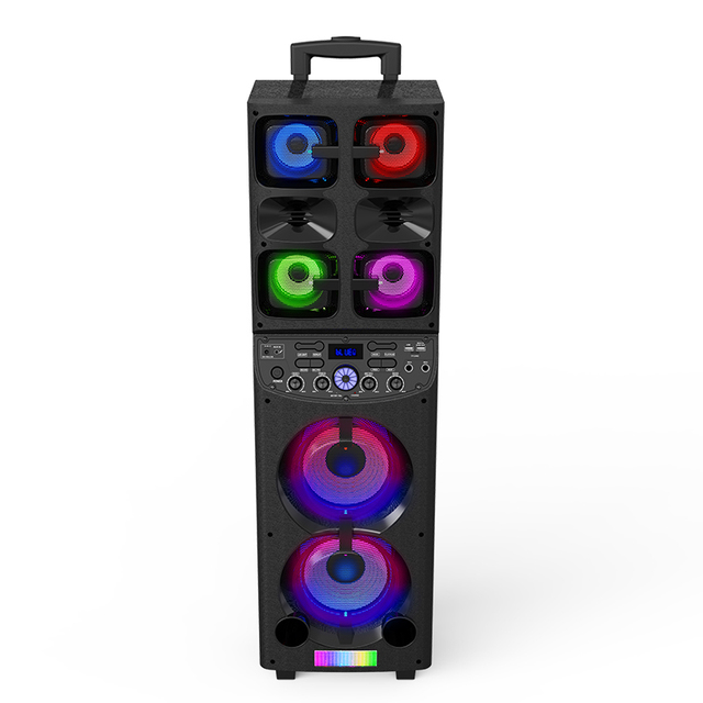 Boombox Portable Bluetooth Party Speaker Rgb Led Light Usb Tf Aux-in Karaoke Wireless Dj Floor Standing Outdoor Speaker