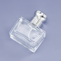 Vaporisateur de luxe vide créatif en verre transparent de 30ml 1oz avec boîte couvercle en aluminium pour parfum vente en gros