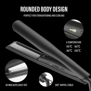 Lena Professional Aluminum Plates Steam Flat Iron <strong>Hair</strong> Straightener <strong>Keratin</strong> Ionic Technology 200&deg;C Adjustable Temperature - Product Image 5