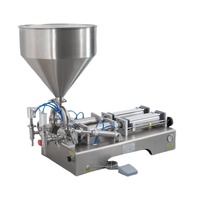 Machine de remplissage semi-automatique horizontale pneumatique pour pâtes liquides, machine de remplissage à piston pour crèmes