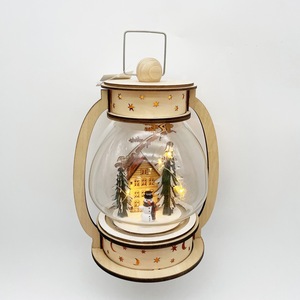 Plywood Laser Cut Hanging Christmas Light up <strong>Lantern</strong> - Product Image 6