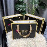 Sacs d'extension de boîte d'emballage de faisceaux de cheveux avec boîte de rangement de cadeau de cheveux d'armure humaine de satin avec la fermeture de ruban pour des accessoires de perruque