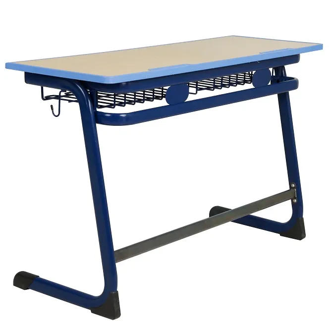 Muebles escolares de alta calidad, escritorio escolar de dos plazas y silla para estudiantes de primaria y secundaria