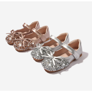 Chaussures de princesse pour filles, chaussures en cuir à paillettes pour petites filles, chaussures de princesse scintillantes pour enfants - Product Image 4