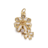 Collar y Pulsera Infantiles de Cobre Chapado en Oro de 18K con Forma de Animal, Micro Pavé de Circonitas Cúbicas y Esmalte Colorido para DIY