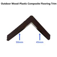 Profilé de bordure moderne pour terrasse en WPC 45x50mm, accessoires de revêtement de sol composite bois-plastique, écologique
