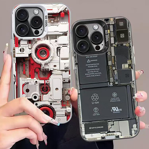 Sáng Tạo Mô Hình Bảng Mạch Cơ Khí Vì Vậy Mát Mẻ Trường Hợp Điện Thoại Cho <span class=keywords><strong>iPhone</strong></span> 16 15 14 13 12 11 Pro Max X XR 7 8 Cộng Với Chống Sốc Bìa - Product Image 2