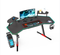 Bureau de jeu extensible en métal AOR ESPORT L1, nouveau modèle, 180 cm, avec surface en bois pour salle de jeu