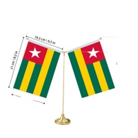 Drapeau de table numérique imprimé personnalisé en forme de Y, mini, avec base métallique pour décorations