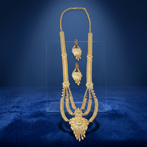 Wholesale Fashion 14K 18K 24K Gold Plated Jewelry Set Traditional Design <b>Long</b> Jewelry Set Brass Forming <b>Long</b> <b>Necklaces</b> Set - Product Image 3
