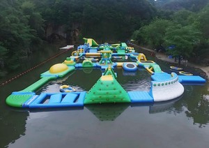 Parque acuático inflable, Parque Acuático flotante gigante, diseño personalizado, PVC duradero para Lake Sea Pool Resort, juegos acuáticos - Product Image 3