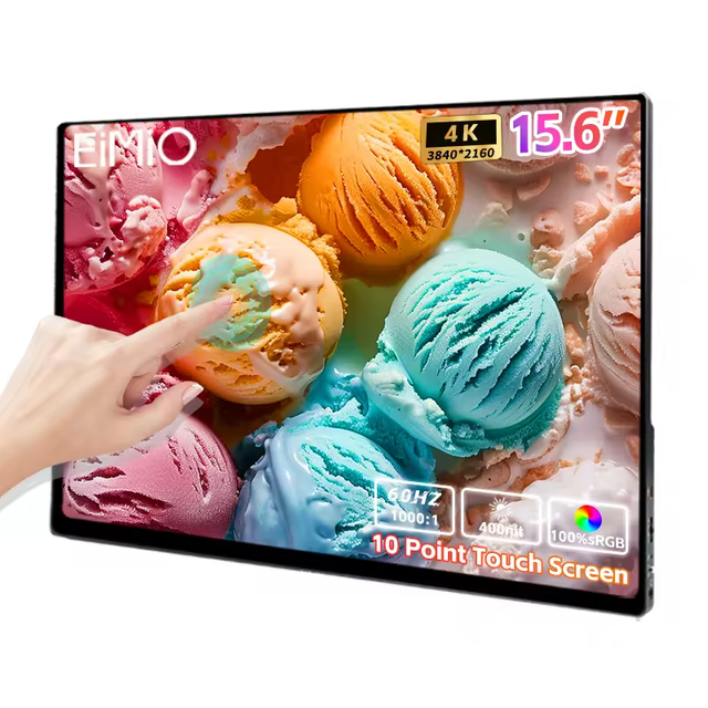 High Quality 4K 60HZ 15.6inch Computer Monitor QHD Full 10 Point Touch Type-C VESA 15.6inch 1080p Fhd Usb-c Portable Monitor