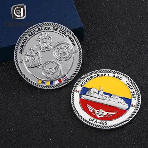 주문 연약한 사기질 로고는 도금된 금속 콜롬비아 기념 동전 제조자