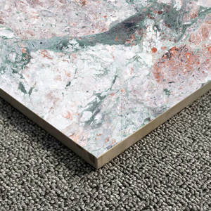 Carreaux de sol en porcelaine antidérapants 60x60 cm, aspect marbre multicolore mat, veinage <span class=keywords><strong>vert</strong></span> et rose, pour salon et chambre à coucher - Product Image 3
