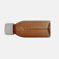 Flacon PET liquide oral de 100 ml pour eau, jus, sirop avec bouchon à vis et pulvérisateur, fabricant en gros