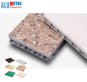 Panel Komposit Sarang Lebah Aluminium Melengkung Marmer