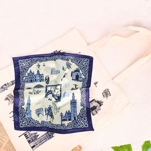Custom Cartoon Cute Expandable <b>Folding</b> Tote <b>Bag</b> Ripstop Reusable Foldable <b>Folding</b> Tote Canvas Shopping <b>Bag</b> - Product Image 1