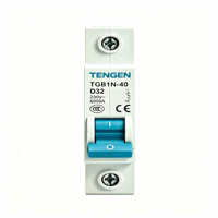 Disjoncteur miniature TENGEN TGB1N-40 D32A D40A 3P 4P Courbe AC380 400V avec certification CE CB UL Stock usine