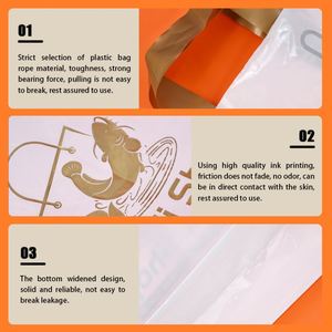 Bolsa de Compras de Plástico Personalizada, Bolsa de Transporte de Plástico Grueso Impermeable, Bolsas de Compras de Plástico Transparente con Asas - Product Image 5