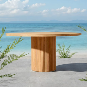 Sang Trọng Hiện Đại 4-Ghế Ăn Đặt Trọng Lượng Nhẹ Hình Bầu Dục Bàn Ăn Với Gỗ Gỗ Phòng Ăn Ghế Cho Khách Sạn Lối vào Biệt Thự - Product Image 2