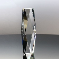 Trophée en cristal de la Tour du Président en gros, événements sportifs, gravure personnalisée au sablage, emballage de boîte cadeau, trophée en verre durable