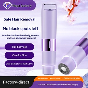 Afeitadora Eléctrica para Mujer, Axilas, Partes Íntimas, Piernas, Tijeras para el Vello, Depiladora Dos en Uno, Nueva Depiladora USB Transfronteriza - Product Image 5
