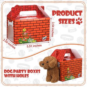 Boîte <span class=keywords><strong>de</strong></span> fête d'adoption d'animaux, sacs à friandises pour chiots avec trous, sachets <span class=keywords><strong>de</strong></span> bonbons en forme <span class=keywords><strong>de</strong></span> chenil, décoration pliable pour anniversaire <span class=keywords><strong>de</strong></span> chiot - Product Image 2