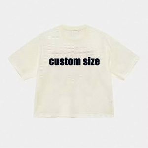 Custom Round Neck <b>Screen</b> Print T-Shirt Quick Dry Oversized Breathable Sports Boxy <b>Mesh</b> Football Jersey Short Sleeve Blank - Product Image 2