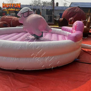 Divertido Toro Mecánico Eléctrico con Forma de Cerdo, Atracción de Rodeo para Parques Temáticos, Carnavales, Eventos, Juegos Interiores y Exteriores, en Venta - Product Image 2