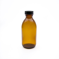Flacons pharmaceutiques en verre brun opaque, flacons ronds ambrés pour sirop, liquide, distribution de médicaments, emballage de médicaments