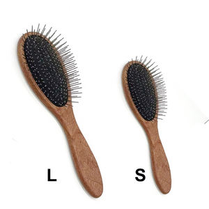 अतिरिक्त लंबे पिन स्टेनलेस स्टील पालतू ब्रश कुत्तों और बिल्लियों के लिए नए टिकाऊ लकड़ी के स्लम्कर ग्रोमिंग उपकरण - Product Image 4