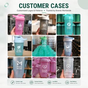 Custom Logo 500ML BPA Free Protein <b>Shaker</b> <b>Bottle</b> with Mixing Ball Portable Leakproof Sports Water Gym Fitness Shake Mixer Cup - Product Image 5
