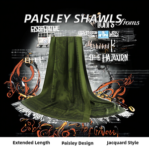 Wholesale Jacquard <strong>Paisley</strong> Jacquard <strong>Pashmina</strong> <strong>Scarf</strong> Women's Shawl with Tassels for Spring - Product Image 3