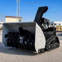 Souffleuse à neige télécommandée à essence, souffleuse à neige sur chenilles de 1000 mm pour le déneigement des parkings et des bordures routières avec certification CE EPA