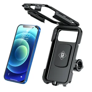自転車スマートフォンマウント防水360度回転耐候性携帯電話バッグ自転車電話ホルダー