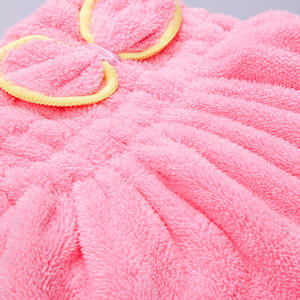 Chapeau de douche absorbant en polaire corail avec nœud mignon, séchage rapide des cheveux, épaissi, serviette de cheveux à séchage rapide, couvre-chef - Product Image 5
