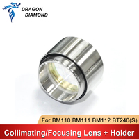 Lentille de collimation pour objectif de mise au point BM111 BM110 D30 F100 F125 F150mm avec support d'objectif pour tête de découpe Laser Raytools BM111