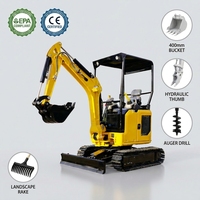 Mini-excavatrice certifiée CE, petite pelle hydraulique sur chenilles, engin de construction, moteur, pompe, engrenage, PLC, 1 roulement