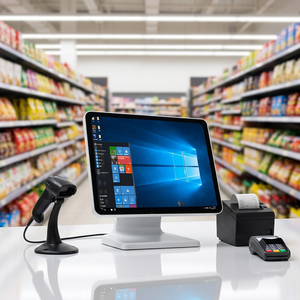 Terminal POS Android Windows con Pantalla Dual de 15.6 Pulgadas, Caja Registradora para Supermercados - Product Image 1