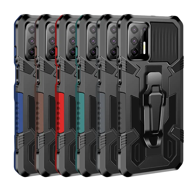 Multi-Funtion Heavy Protection TPC+PC Dual Layer Rugged Case For Moto G Power Play One 5G Ace 2021 Back Cover With Clip Bracket
