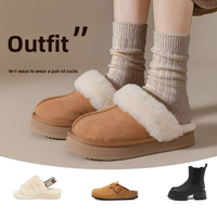 Chaussettes d'hiver pour femmes - Laine/Nylon respirantes et antibactériennes