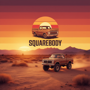 T-shirt Squarebody Classic Pickup Truck 4X4 dal design vintage - Product Image 2